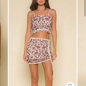 Raga Genevieve Set: crop top & skirt NWT